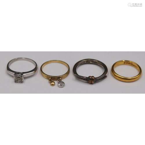 JEWELRY. Platinum, 22kt, 18kt and Sterling Rings.