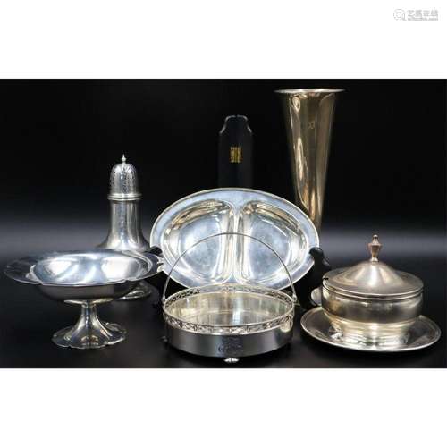 STERLING. Assorted Sterling Hollowware Grouping.