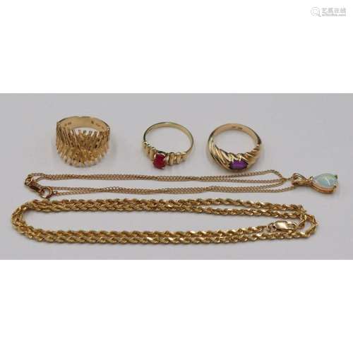 JEWELRY. Assorted 14kt Gold Jewelry Grouping.