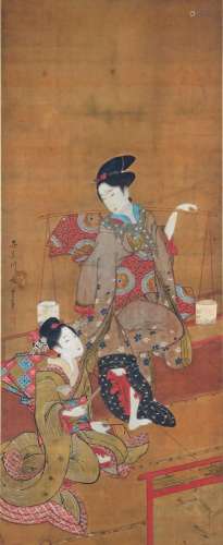 JAPON - Époque Edo (1603-1868), XIXe siècle. Deux encres et ...