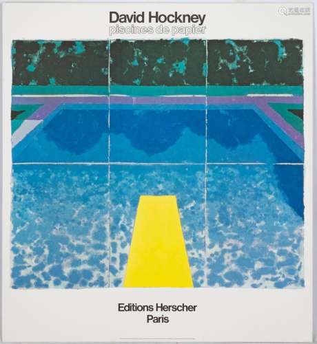 David Hockney (British, b. 1938) Piscines de Papier, Exhibit...