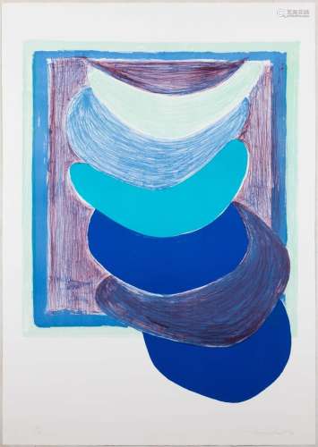 Terry Frost (British, 1915-2003) "Blue Suspended Form&q...