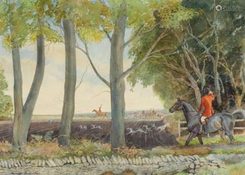 Alexander Charles Jones (English, 1925-1963) Fox Hunt Mornin...