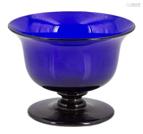 American Cobalt Blue Glass Compote