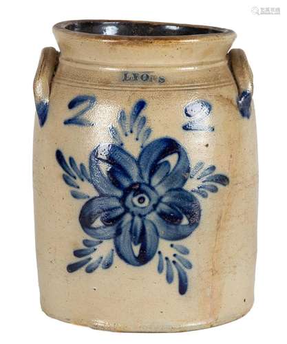 Lyons 2 Gallon Stoneware Crock with Flower