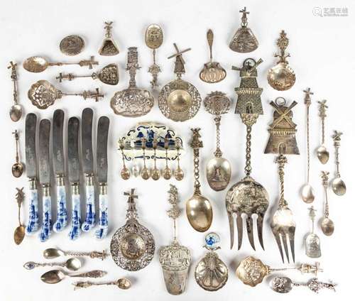 German / Dutch Silver Novelty Spoons & Serving Pieces