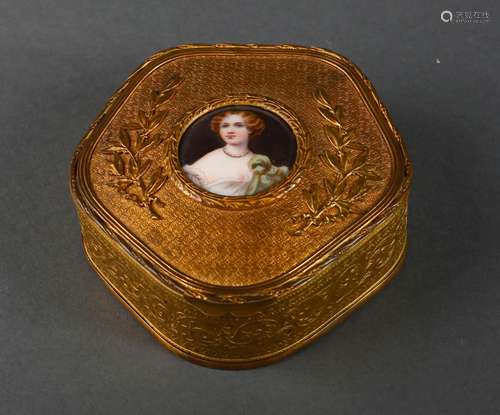 A gilding copper jewelry box