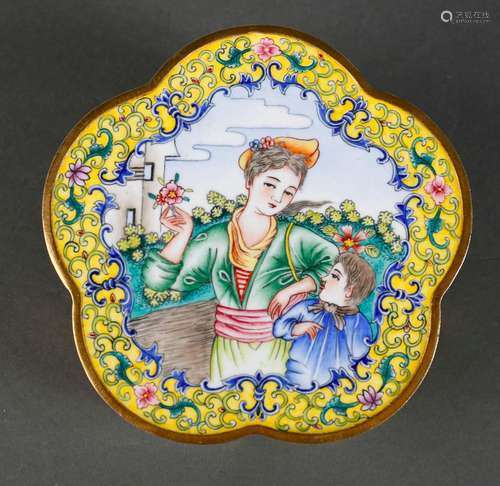 A copper enamel box