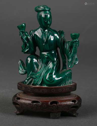 A malachite figurine