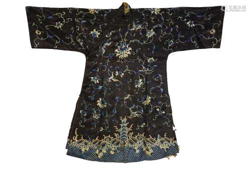 A chinese silk embroidered robe