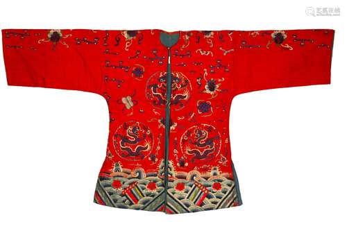 A chinese silk dragon robe