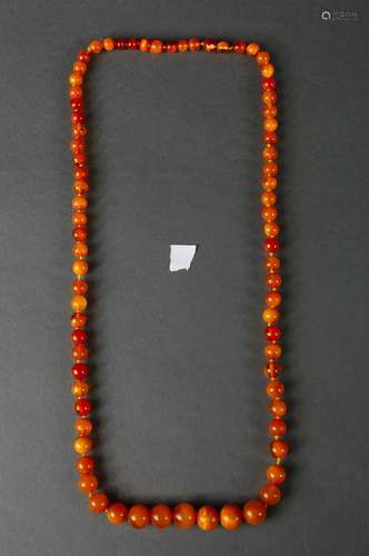 An amber necklace