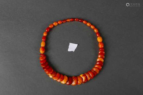 An amber necklace