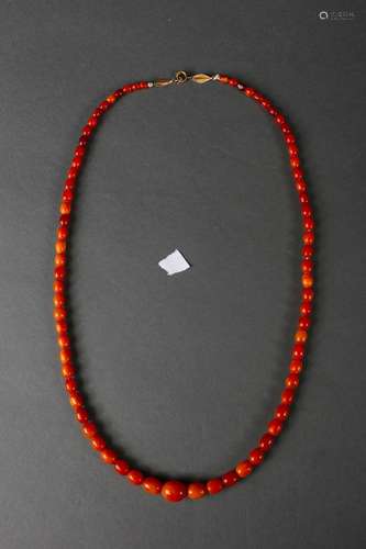 An amber necklace