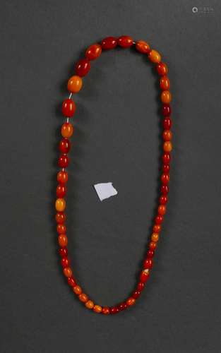 An amber necklace