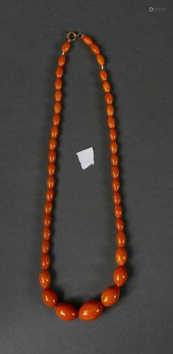 An amber necklace