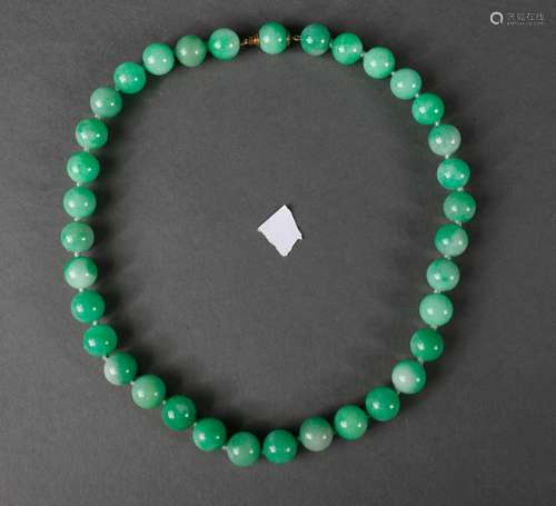 A jade necklace