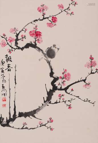 A Chinese bird-and-flower painting, Huo Chunyang mark