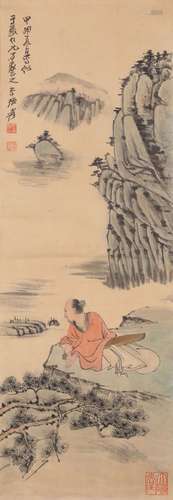 A Chinese landscape painting, Zhang Daqian mark