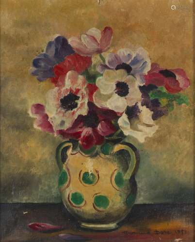 Maurice DORE - Bouquet de fleurs - Huile sur toile signée en...