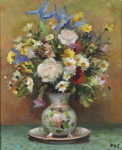 Marcel DYF (1899-1985) - Vase de fleurs et assiette (N°92)- ...