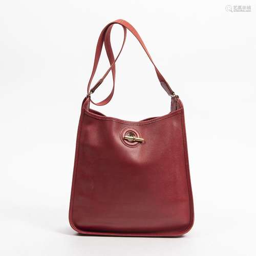 HERMES - Sac modèle Vespa en veau Courchevel rouge – Bandoul...