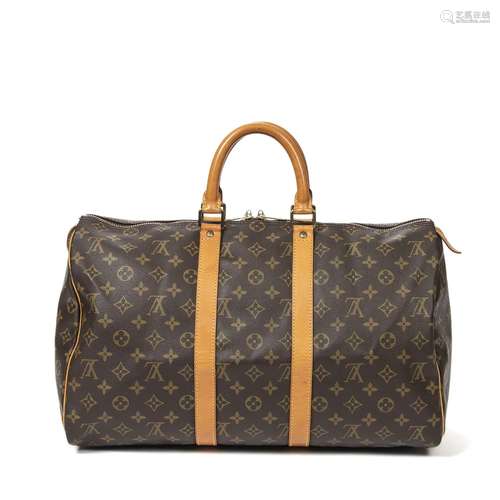 LOUIS VUITTON- Sac Keepall 45 – en toile enduite monogramme ...