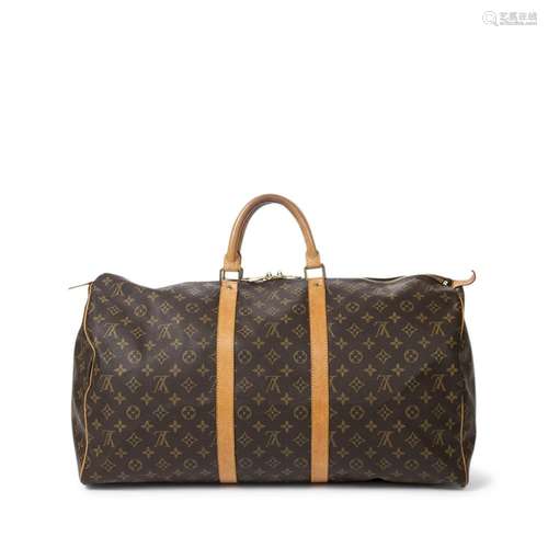 LOUIS VUITTON -  Sac Keepall 55 – en toile enduite monogramm...