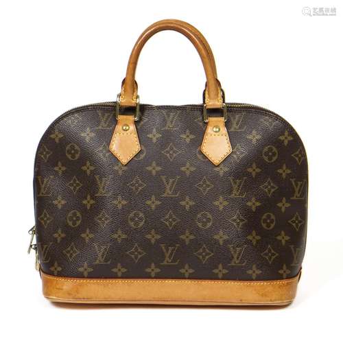 LOUIS VUITTON - Sac Alma moyen modèle – en toile enduite mon...