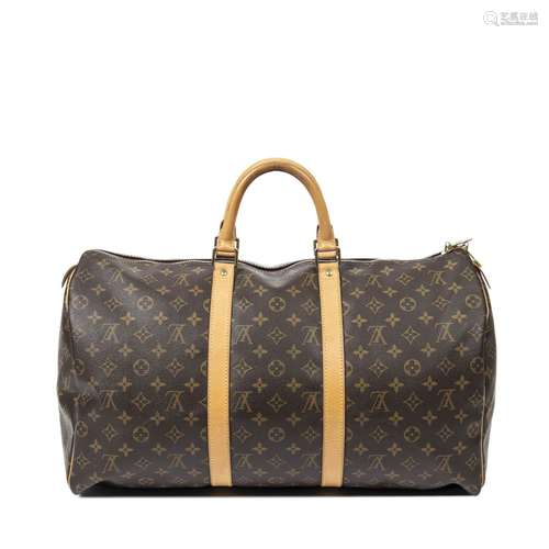 LOUIS VUITTON - Sac Keepall 50 – en toile enduite monogramme...