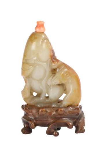 ChineseQianlongperiodjade snuff bottle, (1737-1795) a brown ...