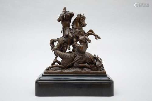 Gothic revival bronze sculpture 'Charles Le Temeraire...
