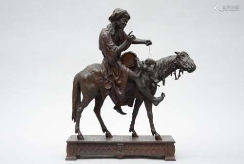 Waagen: sculpture in zamack 'Oriental musician on a hors...