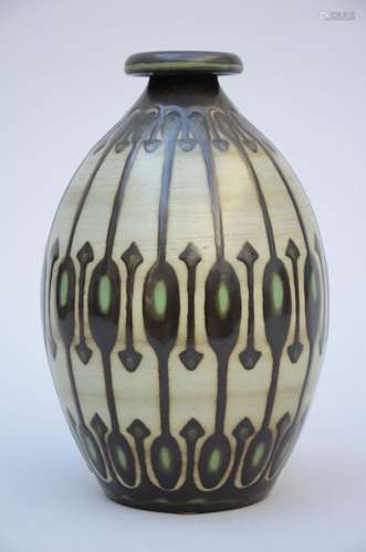 Art Deco vase in stoneware Keramis, Charles Catteau, 'ab...