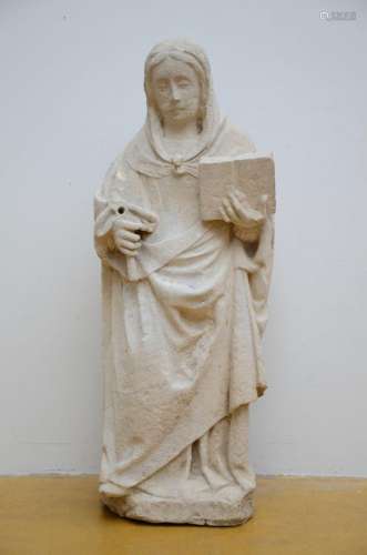 A stone sculpture 'Saint' (83x85x30cm)