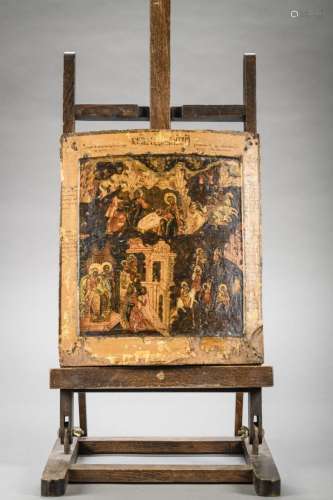 Icon 'scenes from the childhood of Christ' (29.5x25....