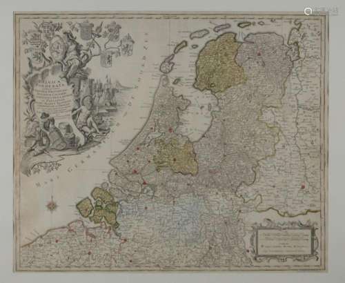 Lotter Matthäus: map 'Les sept provinces' (49x59cm)