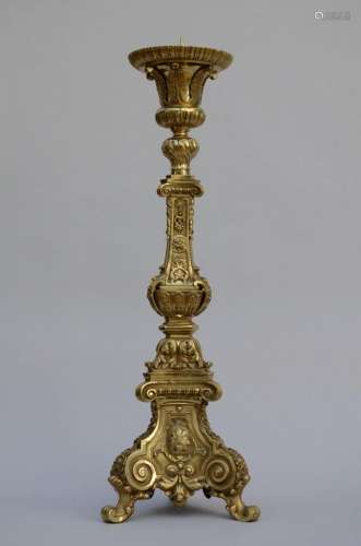 A large bronze church candlestick (H100cm)
