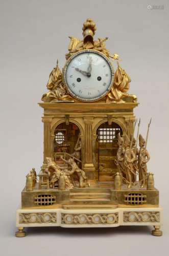 A rare gilt bronze clock 'Le déserteur' par Vanier à...