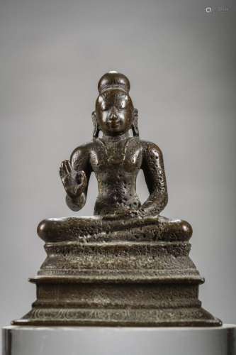 A bronze sculpture 'Yogi', India 17th - 18th century...