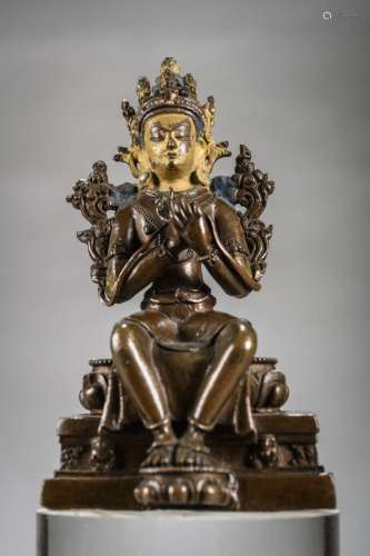 Bronze sculpture 'Maitreya', Tibet 18th century (H16...