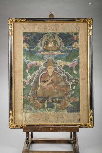 Thangka 'portrait of a lama, possibly Chungkya Rolpia Do...