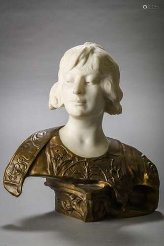 Paul François Berthoud: 'ladies bust' in bronze and ...