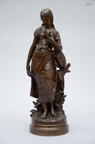 Moreau Mathurin: statue in bronze 'Musician' (h65cm)