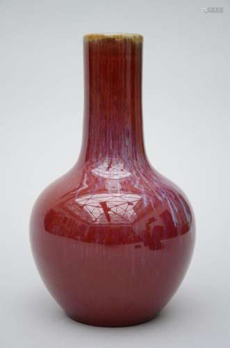 Chinese vase with 'flambé' glaze (H24cm)