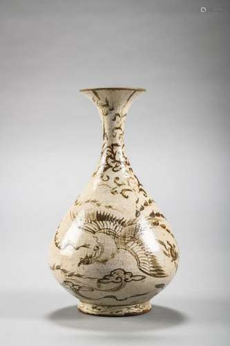 Asian vase 'phoenix', presumably from Vietnam (H 28c...