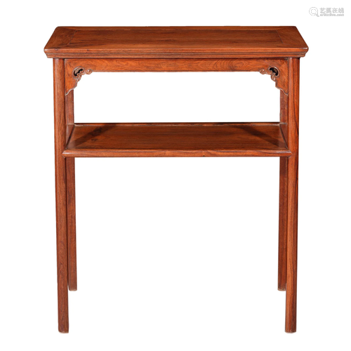 A Chinese Huanghuali Side Table