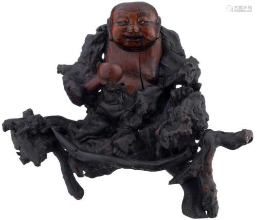 Wurzelholzfigur Budai
