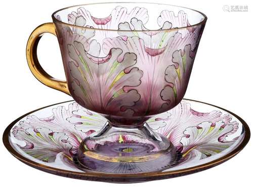 Tasse mit Unterteller Jugendstil