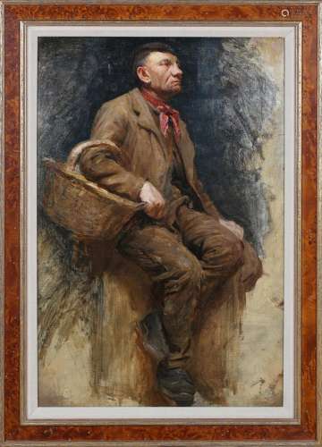 Frederick Arthur Rice - Portrait of a Seated Gentleman with ...